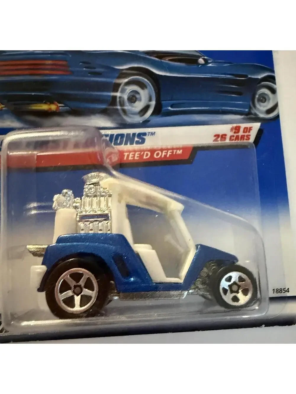 Hot Wheels 1999 #683 1st Editions #9 TEE'D OFF Golf Cart White & Blue Miller CC